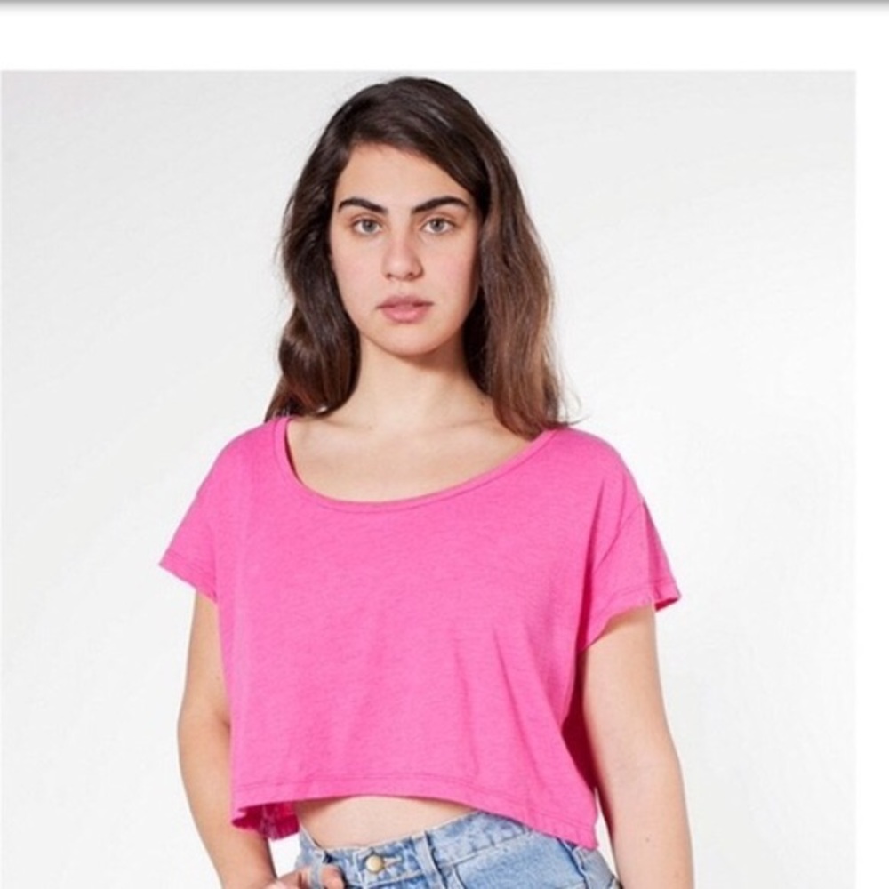 Pink American Apparel crop top